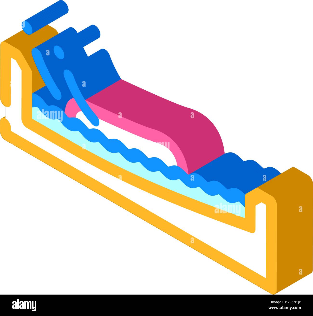 vecteur d'icône isométrique de sport aquatique de flow board. panneau pour sports nautiques. illustration de symbole isolé. illustration vectorielle d'icône isométrique de sport aquatique de flow board Illustration de Vecteur