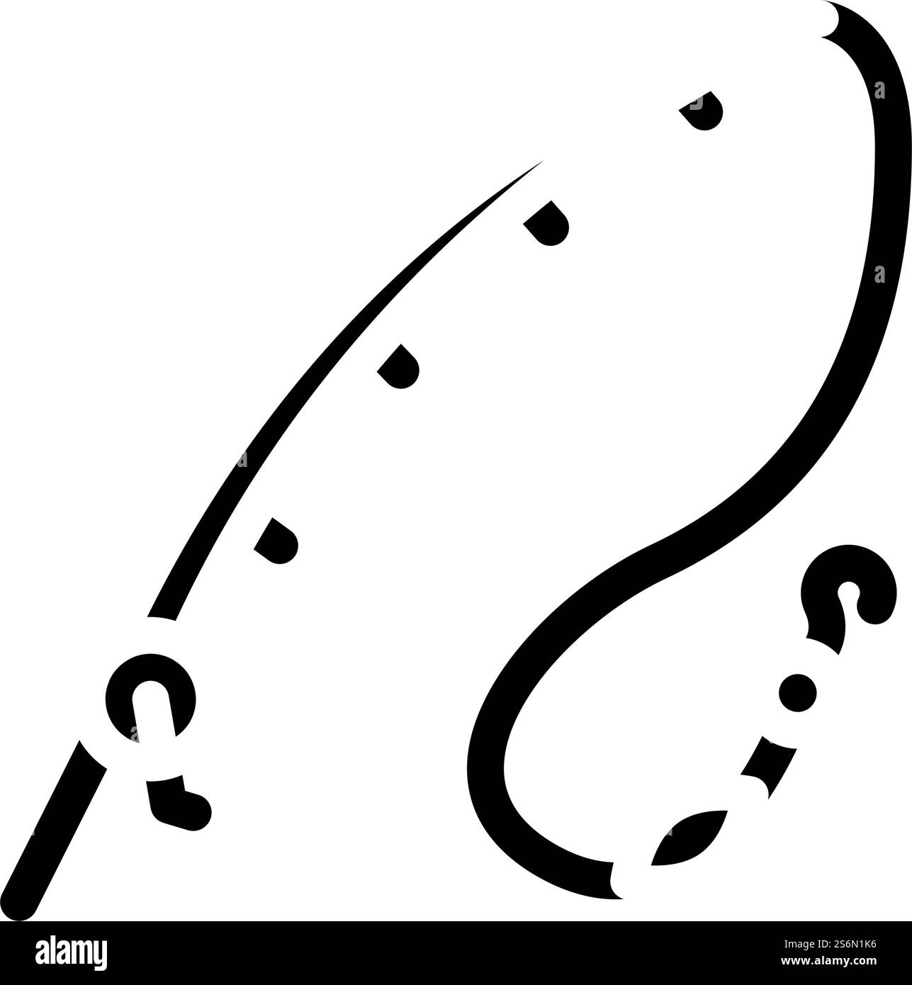 vecteur d'icône de glyphe de sport aquatique de pêche. enseigne pour sports nautiques de pêche. illustration noire du symbole de contour isolé. illustration vectorielle d'icône de glyphe de sport aquatique de pêche Illustration de Vecteur