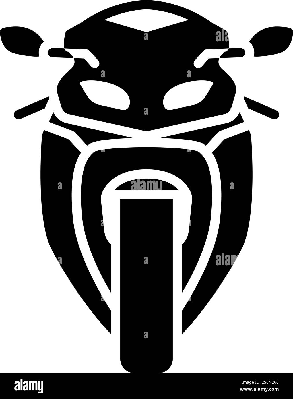 Icône moto. Motif pochoir noir. Illustration vectorielle. Illustration de Vecteur