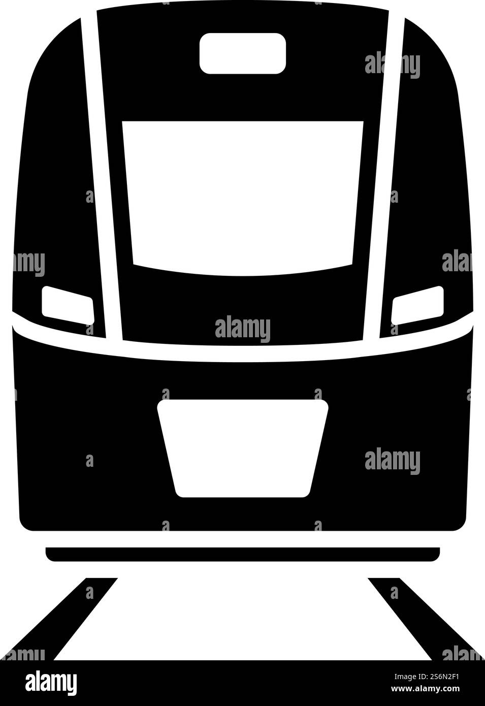 Icône train. Motif pochoir noir. Illustration vectorielle. Illustration de Vecteur