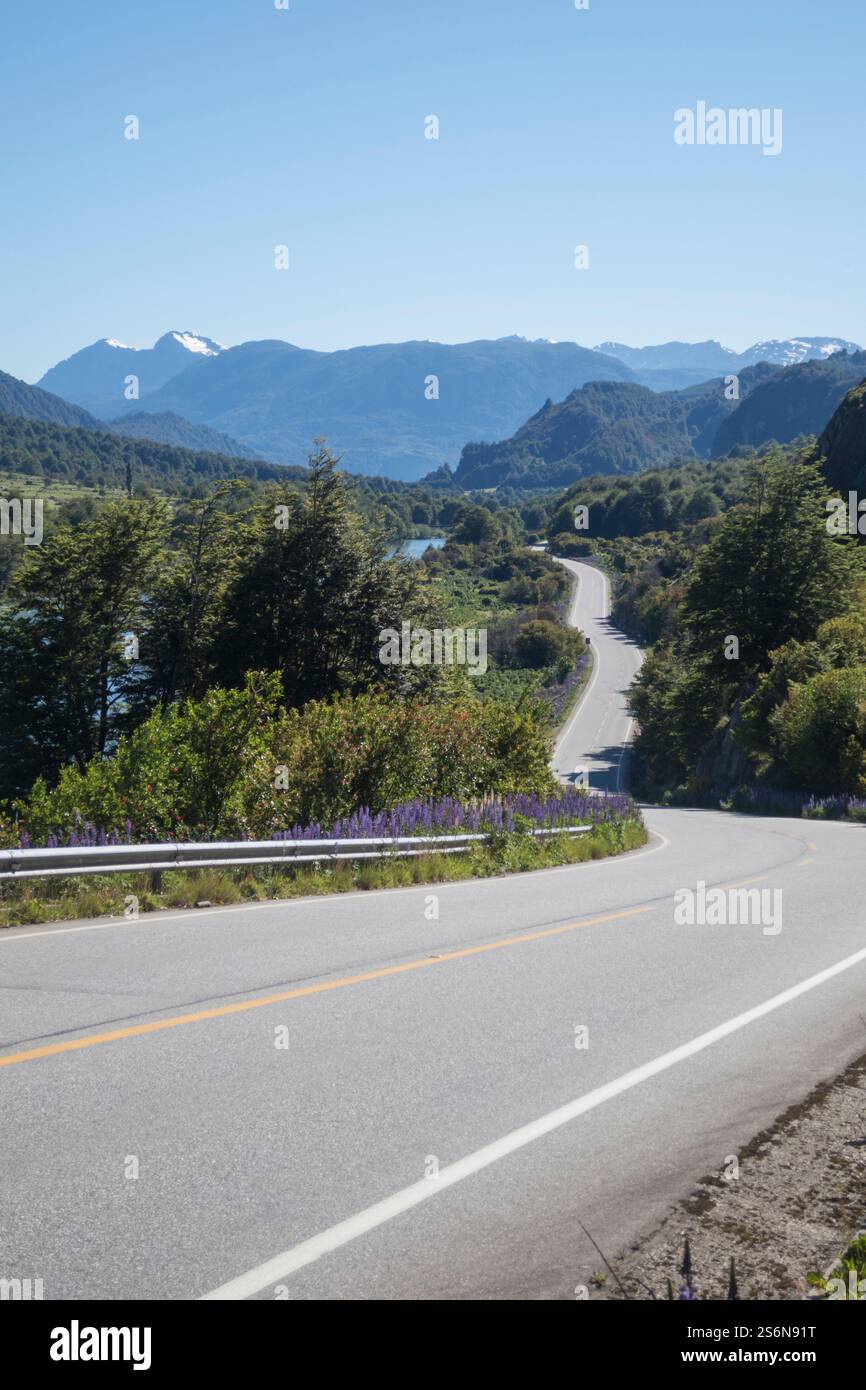 Partie de la Carretera Austral au Chili Banque D'Images
