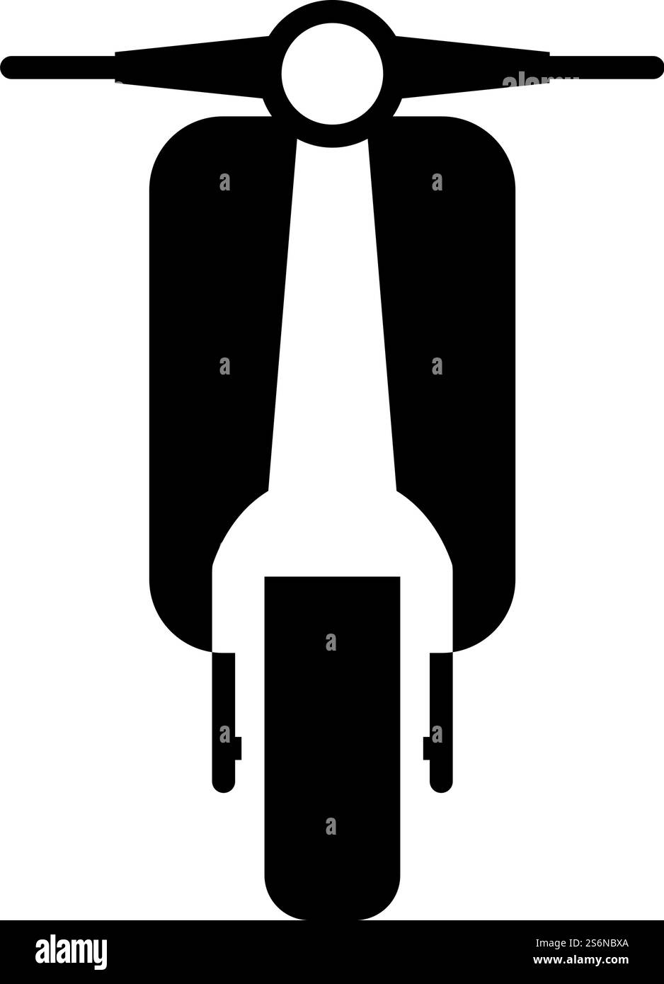 Icône scooter. Motif pochoir noir. Illustration vectorielle. Illustration de Vecteur