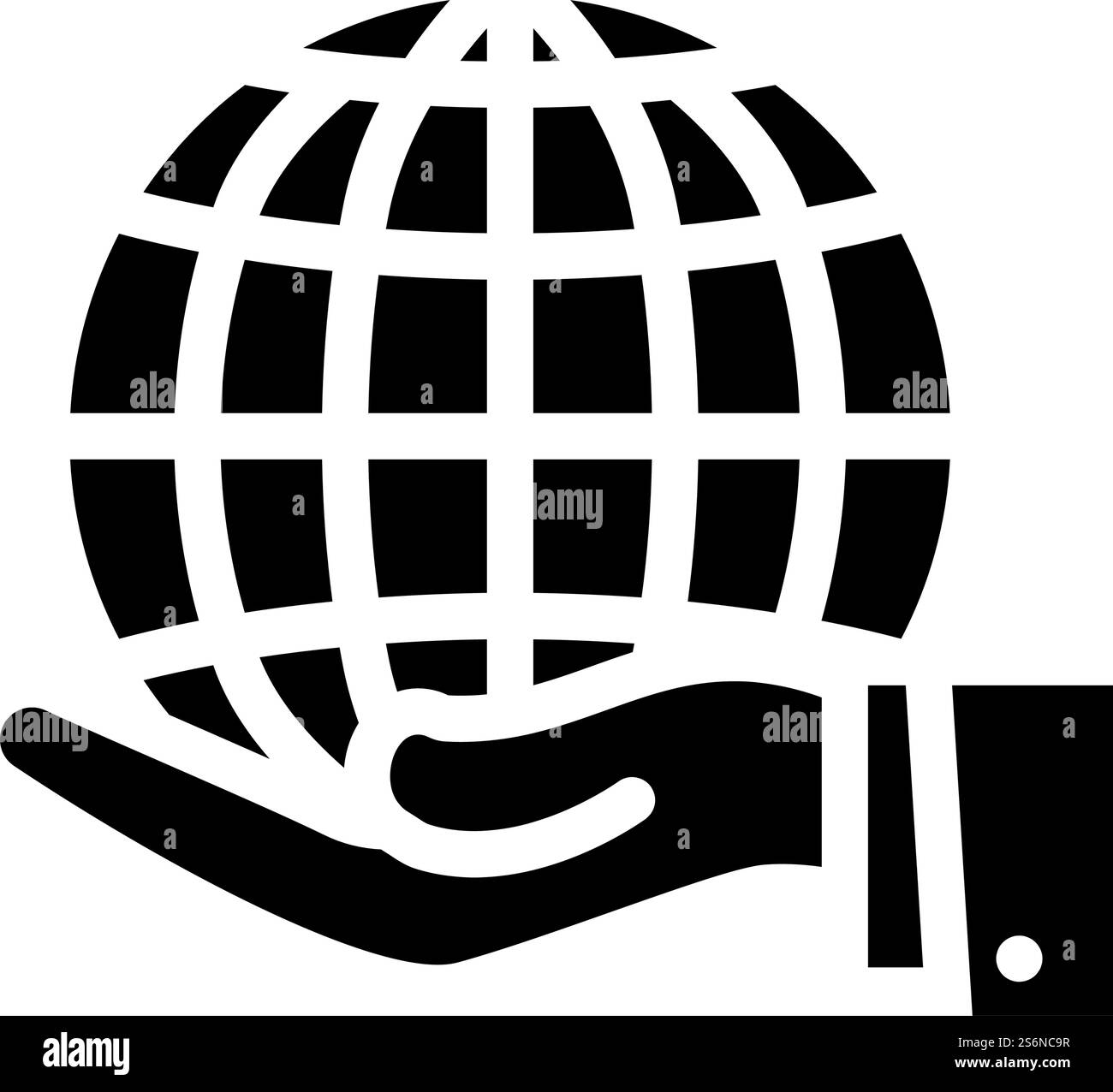 protégez le vecteur d'icône de glyphe commercial international. protégez les enseignes commerciales internationales. illustration noire du symbole de contour isolé. protégez l'illustration vectorielle d'icône de glyphe d'affaires internationales Illustration de Vecteur