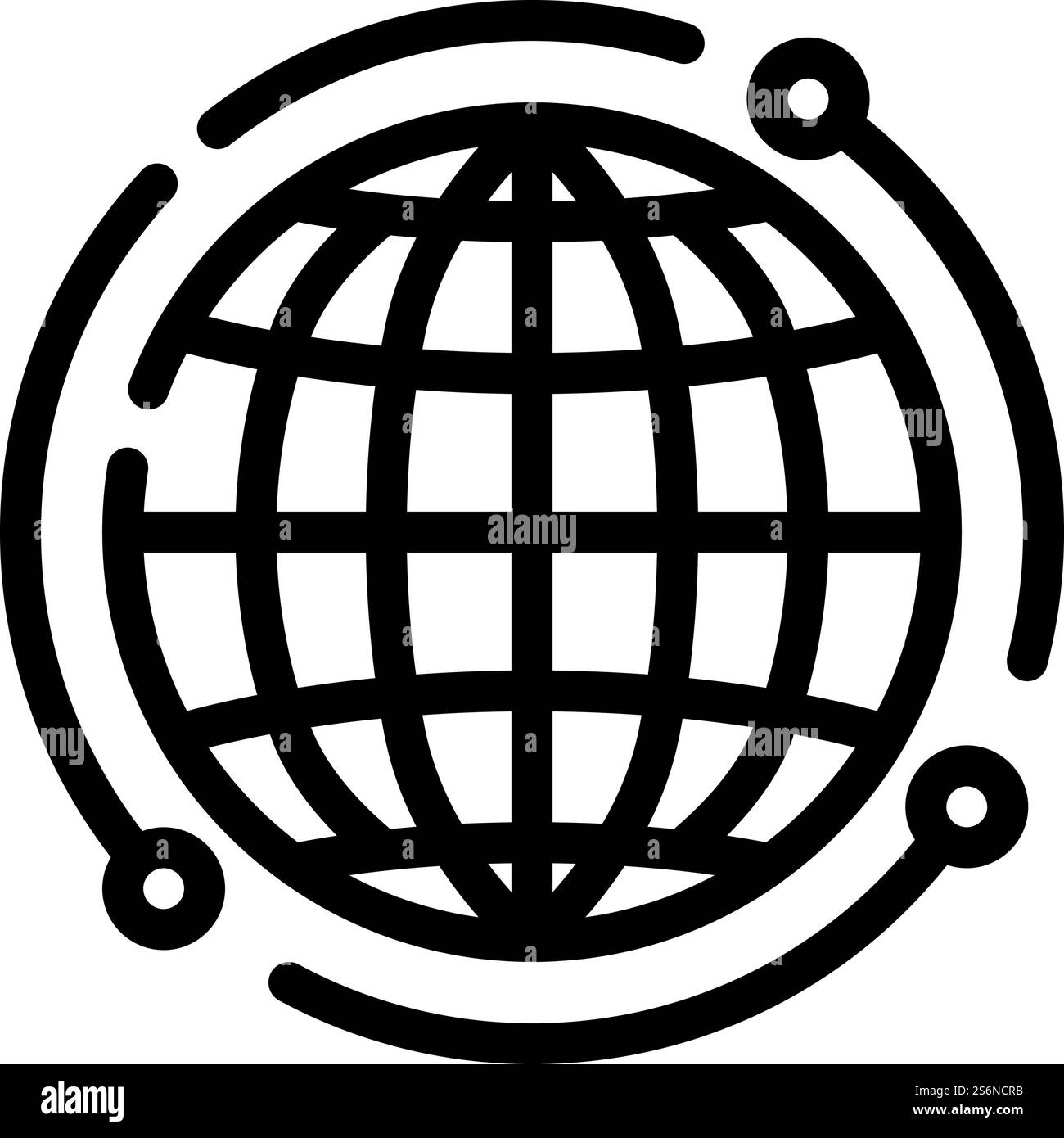 vecteur d'icône de ligne de globalisation d'entreprise. signe de globalisation des entreprises. illustration noire du symbole de contour isolé. illustration vectorielle d'icône de ligne de mondialisation d'entreprise Illustration de Vecteur