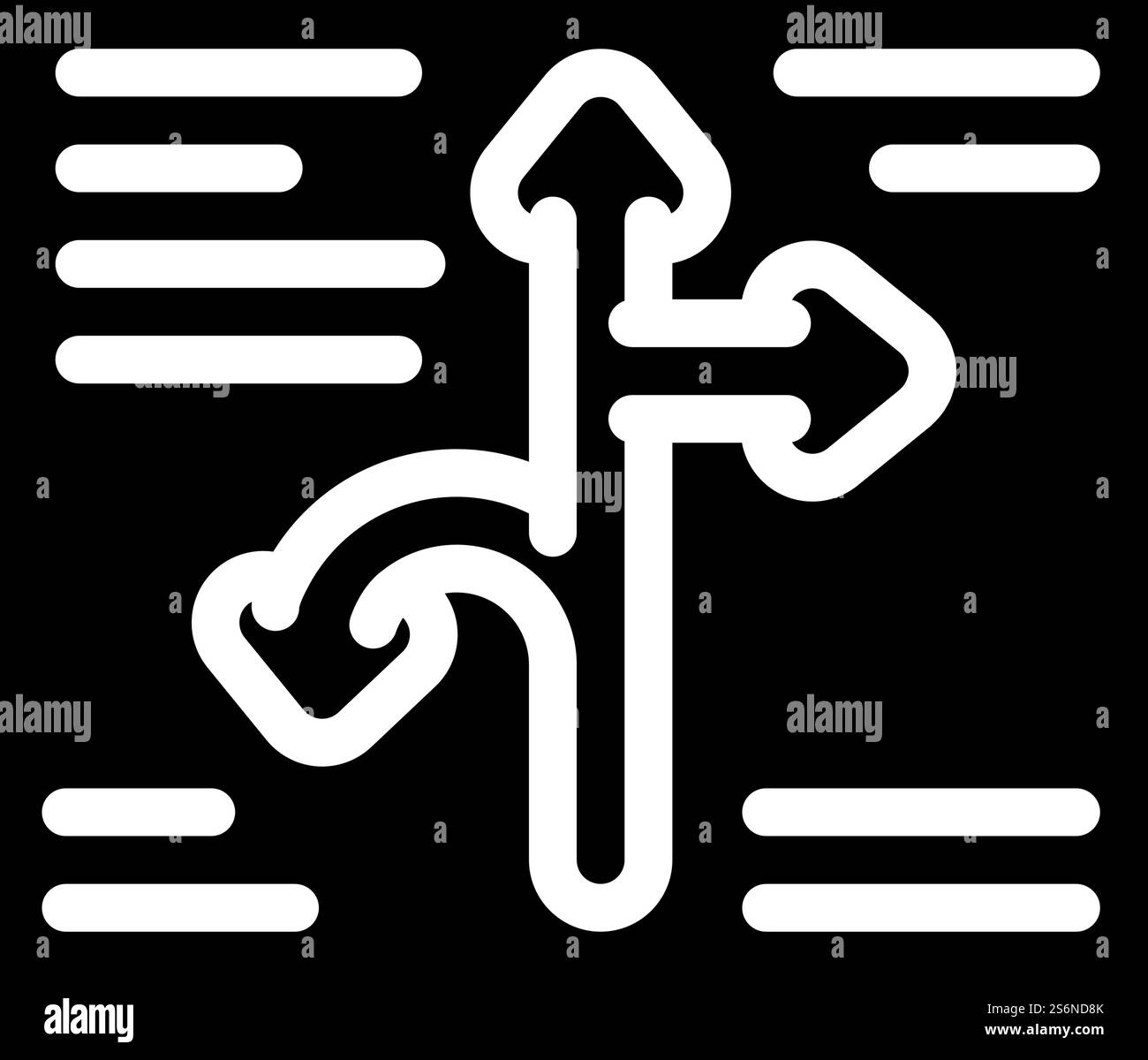 vecteur d'icône de glyphe de globalisation de direction. signe de globalisation de direction. illustration noire du symbole de contour isolé. illustration vectorielle d'icône de glyphe de globalisation de direction Illustration de Vecteur