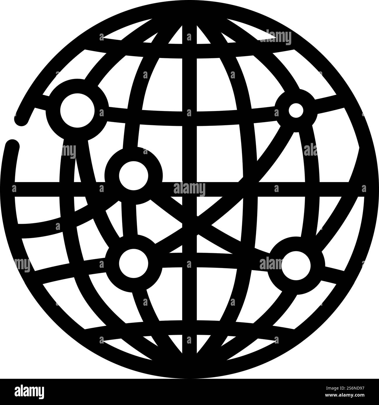 vecteur d'icône de ligne d'activité logistique internationale. enseigne logistique internationale. illustration noire du symbole de contour isolé. illustration vectorielle d'icône de ligne d'activité logistique internationale Illustration de Vecteur