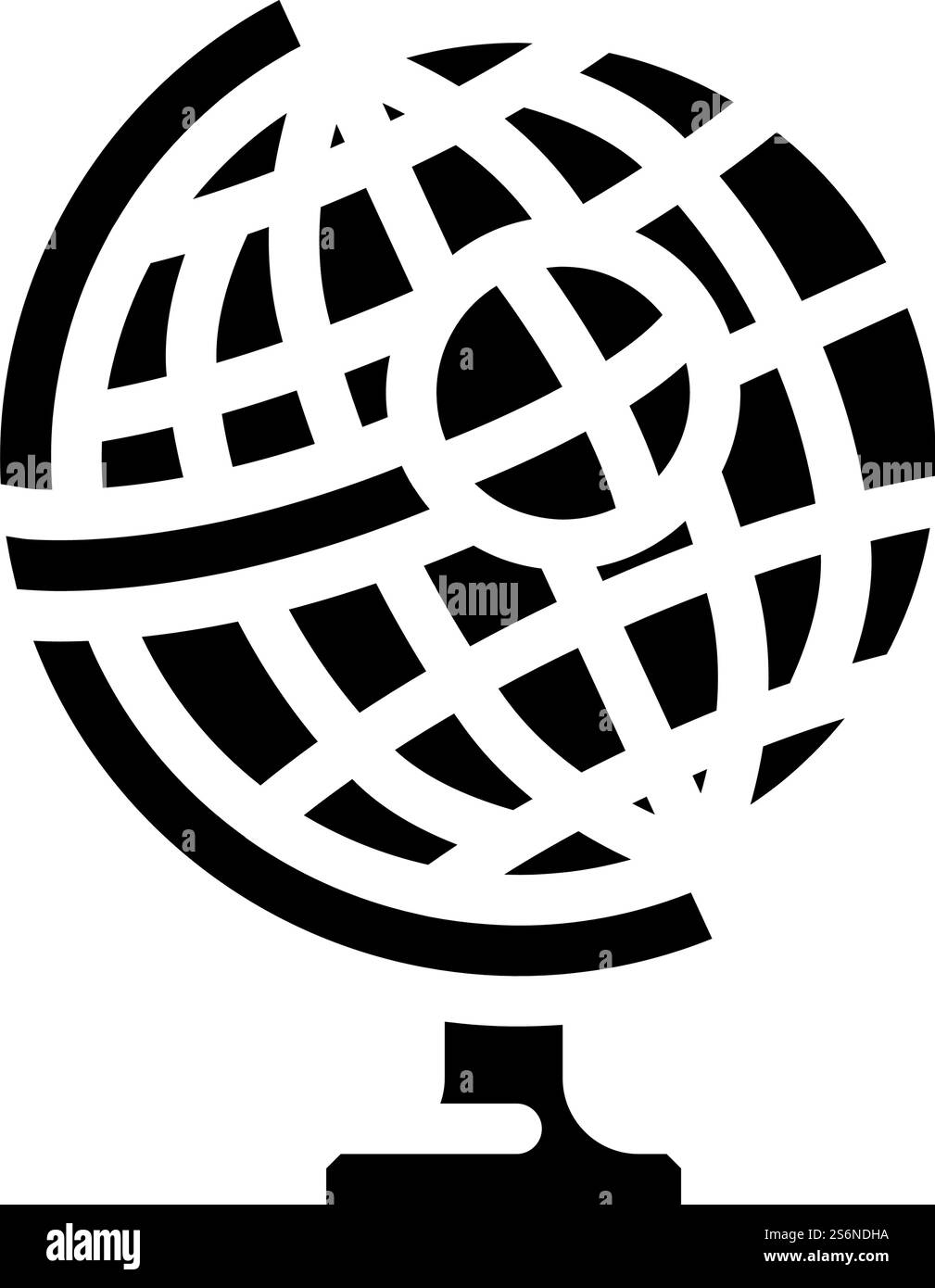 globe pour la recherche de vecteur d'icône de glyphe de globalisation d'entreprise. globe pour la recherche de signe de mondialisation d'entreprise. illustration noire du symbole de contour isolé. globe pour la recherche d'illustration vectorielle d'icône de glyphe de globalisation d'entreprise Illustration de Vecteur