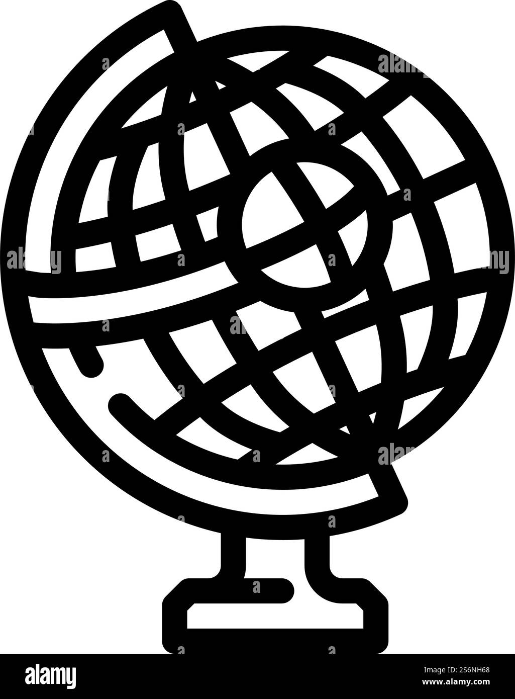 globe pour la recherche de vecteur d'icône de ligne de mondialisation d'entreprise. globe pour la recherche de signe de mondialisation d'entreprise. illustration noire du symbole de contour isolé. globe pour la recherche d'illustration vectorielle d'icône de ligne de mondialisation d'entreprise Illustration de Vecteur