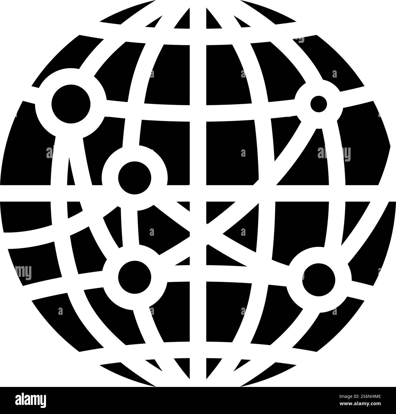 vecteur d'icône de glyphe d'entreprise logistique internationale. enseigne logistique internationale. illustration noire du symbole de contour isolé. illustration vectorielle d'icône de glyphe d'entreprise de logistique internationale Illustration de Vecteur