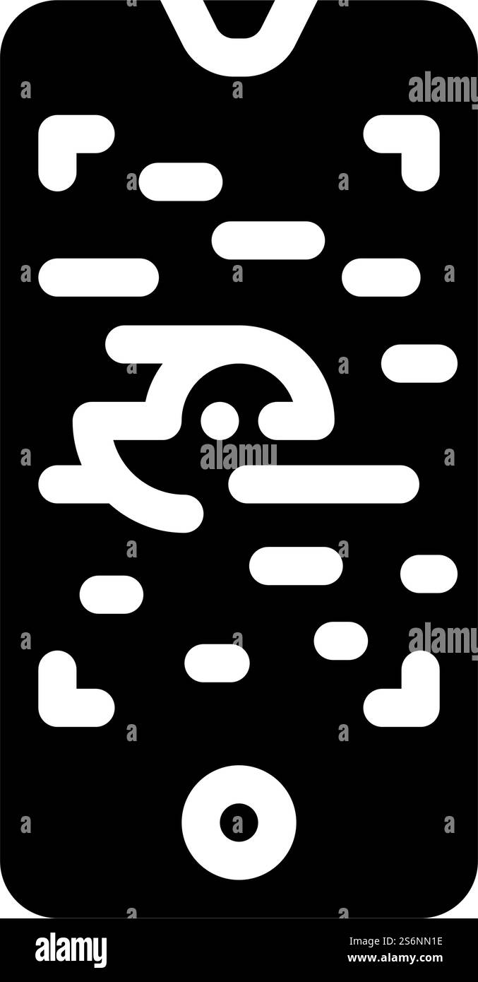 vecteur d'icône de glyphe de viseur de crash. panneau de viseur de collision. illustration noire du symbole de contour isolé. illustration vectorielle d'icône de glyphe de viseur de crash Illustration de Vecteur