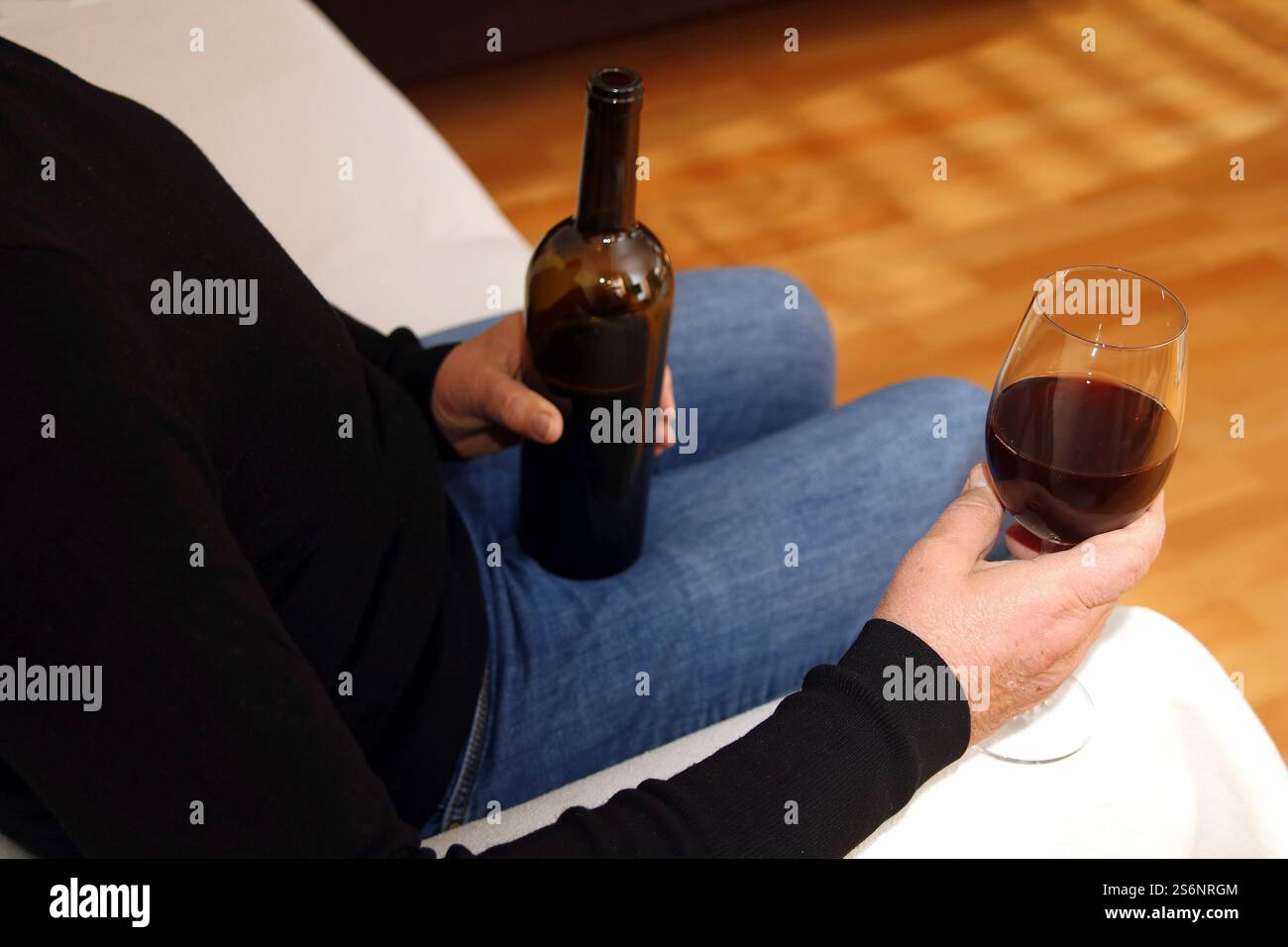 La dépendance à l'alcool Banque D'Images