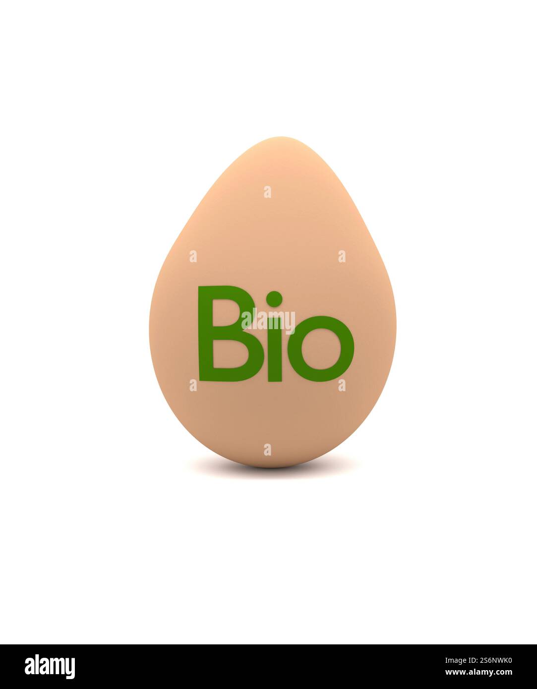 Oeuf étiqueté bio Banque D'Images