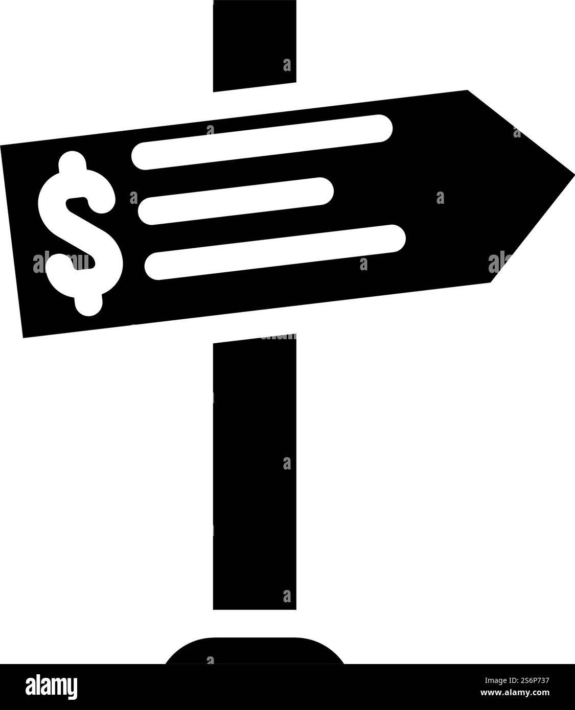 choix de la direction pour gagner de l'argent vecteur d'icône de glyphe. choix de la direction pour gagner de l'argent signe. illustration noire du symbole de contour isolé. choix de la direction pour gagner de l'argent illustration vectorielle d'icône de glyphe Illustration de Vecteur