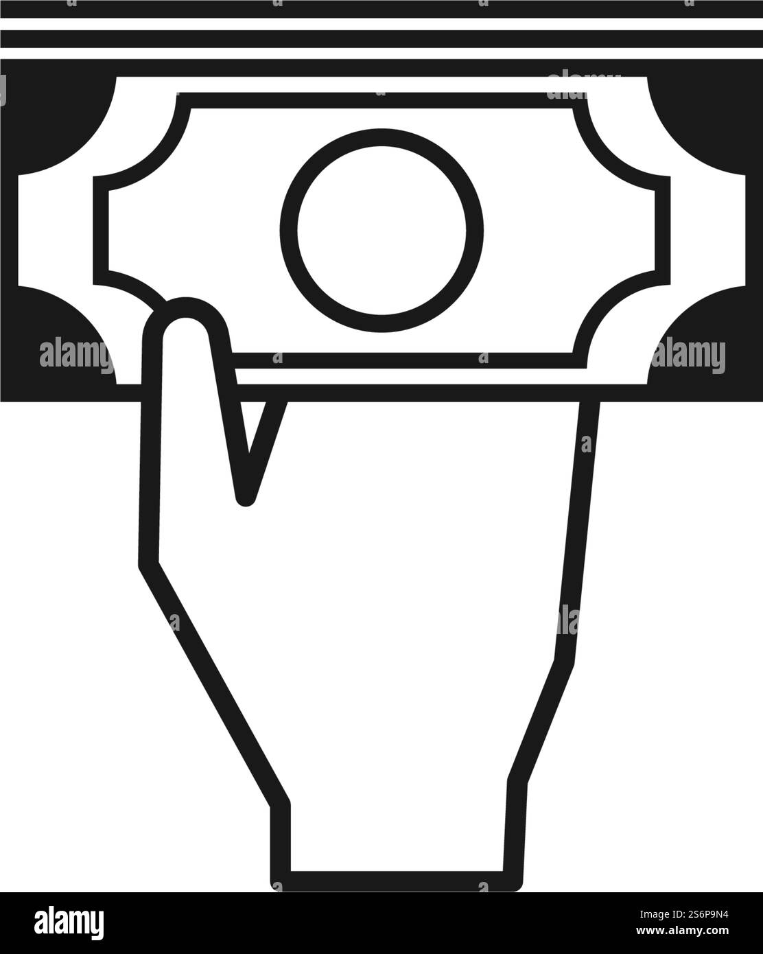 Main de monnaie et motif plat d'icône d'argent Illustration de Vecteur