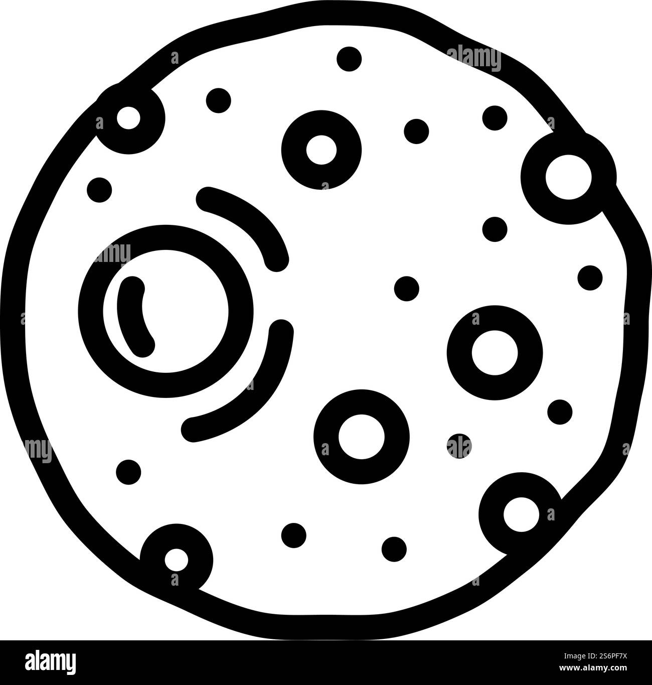 vecteur d'icône de ligne de satellite naturelle de la terre de lune. signe satellite naturel de la terre lunaire. illustration noire du symbole de contour isolé. illustration vectorielle d'icône de ligne de satellite naturelle de la terre de lune Illustration de Vecteur