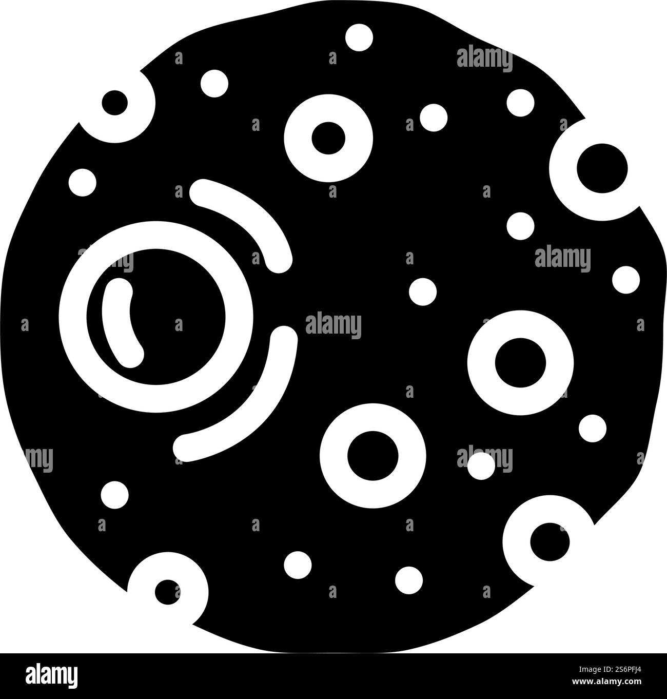 vecteur d'icône de glyphe de satellite naturel de la terre de lune. signe satellite naturel de la terre lunaire. illustration noire du symbole de contour isolé. illustration vectorielle d'icône de glyphe de satellite naturel de la terre de lune Illustration de Vecteur