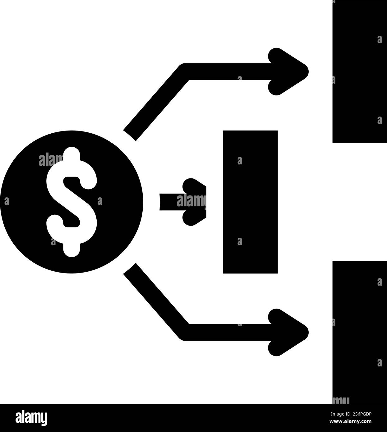 vecteur d'icône de glyphe de planification financière. panneau de planification financière. illustration noire du symbole de contour isolé. illustration vectorielle d'icône de glyphe de planification financière Illustration de Vecteur