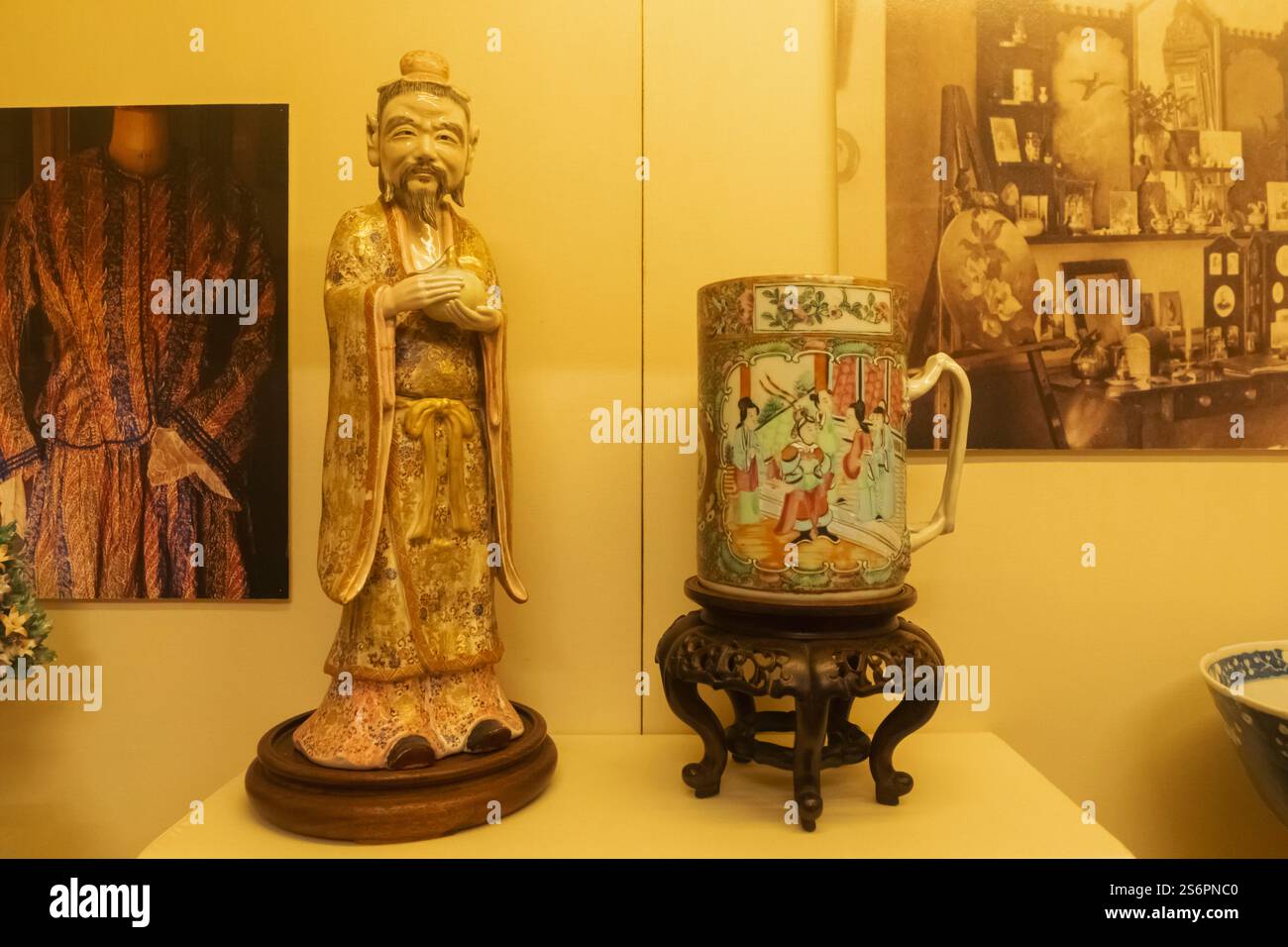 Angleterre, Kent, Thanet, Birchington, Quex House, musée Powell-Cotton, exposition d'objets orientaux Banque D'Images