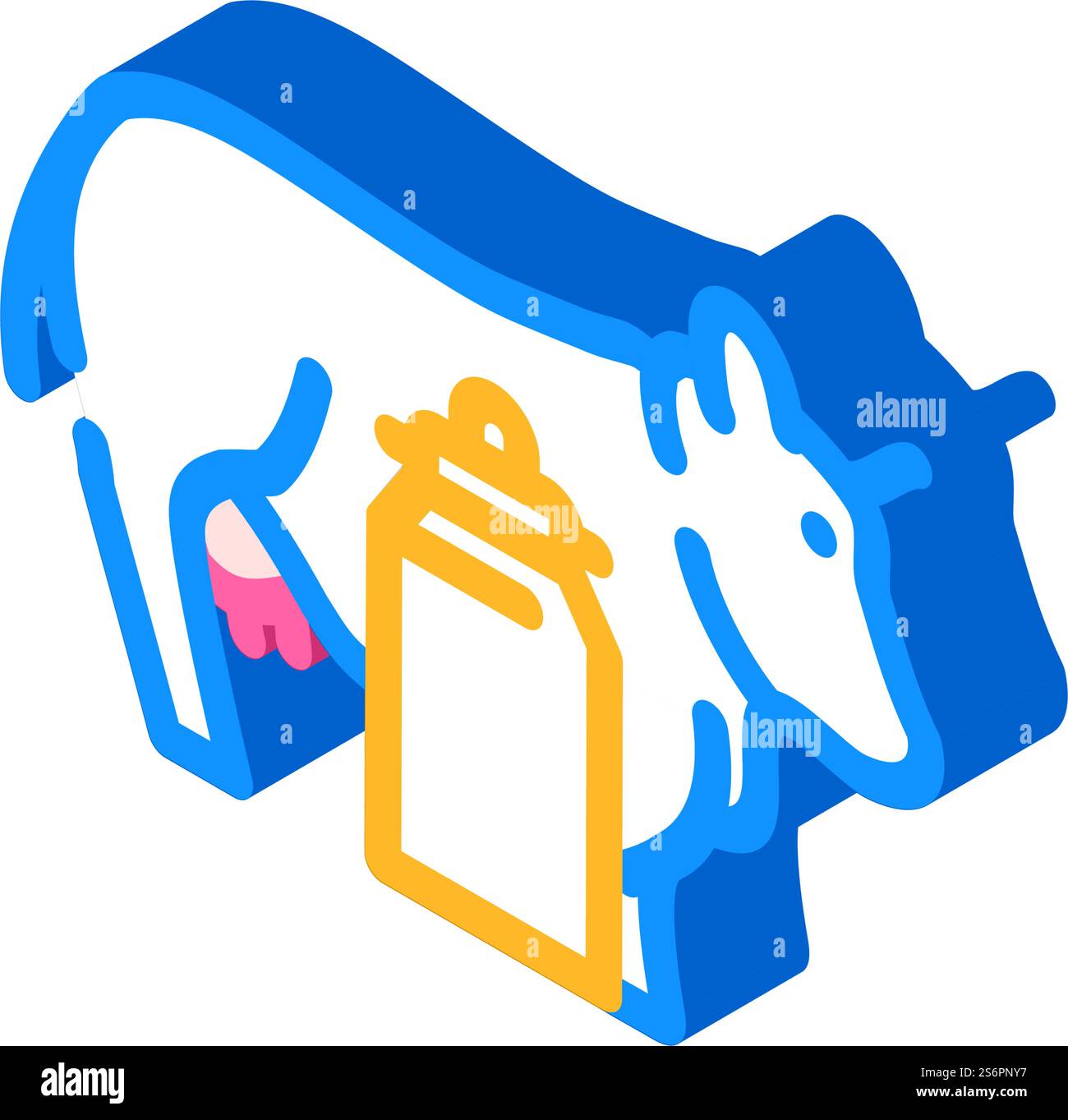 vecteur d'icône isométrique de vache et de lait. signe vache et lait. illustration de symbole isolé. illustration vectorielle d'icône isométrique de vache et de lait Illustration de Vecteur
