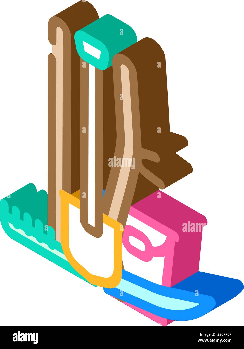vecteur d'icône isométrique d'équipement agricole. panneau d'équipement agricole. illustration de symbole isolé. illustration vectorielle d'icône isométrique d'équipement agricole Illustration de Vecteur