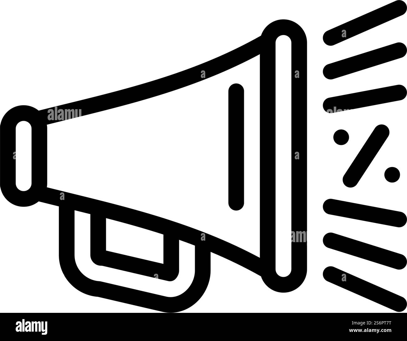 vecteur d'icône de ligne promo explosion. affiche promotionnelle explosion. illustration noire du symbole de contour isolé. illustration vectorielle d'icône de ligne de promotion d'explosion Illustration de Vecteur