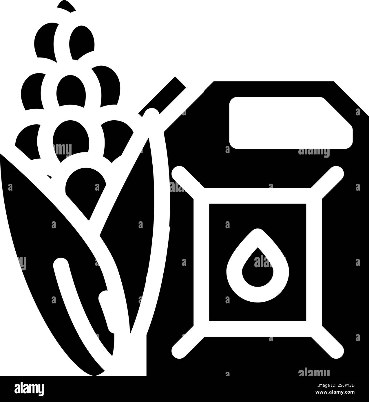 biocarburants vecteur d'icône de glyphe naturel. signe naturel des biocarburants. illustration noire du symbole de contour isolé. illustration vectorielle d'icône de glyphe naturel biocarburants Illustration de Vecteur