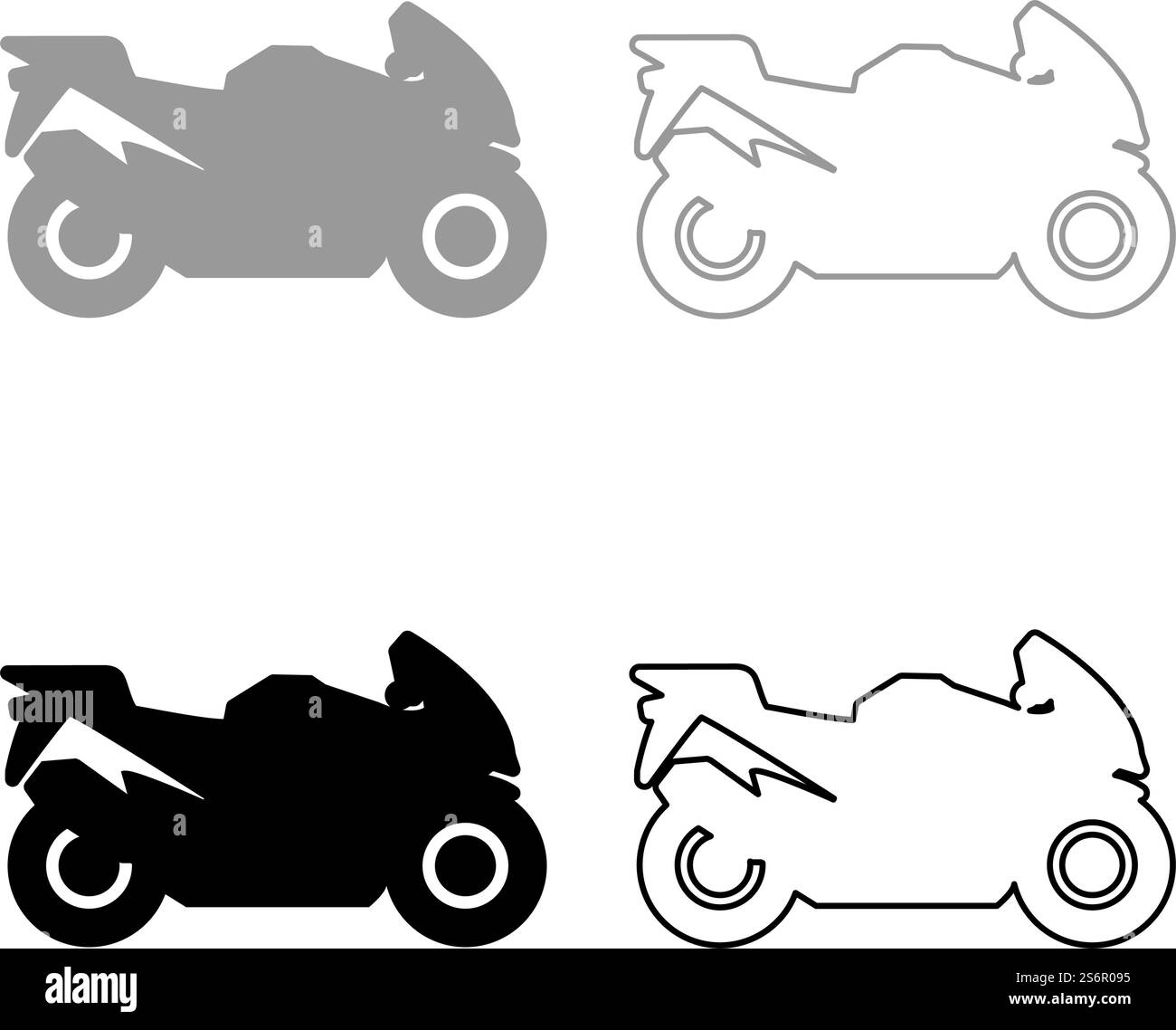 Silhouette de moto moto moto sport moto set icône gris noir illustration vectorielle image simple plat style plein contour ligne de contour mince. Silhouette de moto moto moto sport moto set icône gris noir illustration vectorielle image plat style plein contour ligne de contour mince Illustration de Vecteur