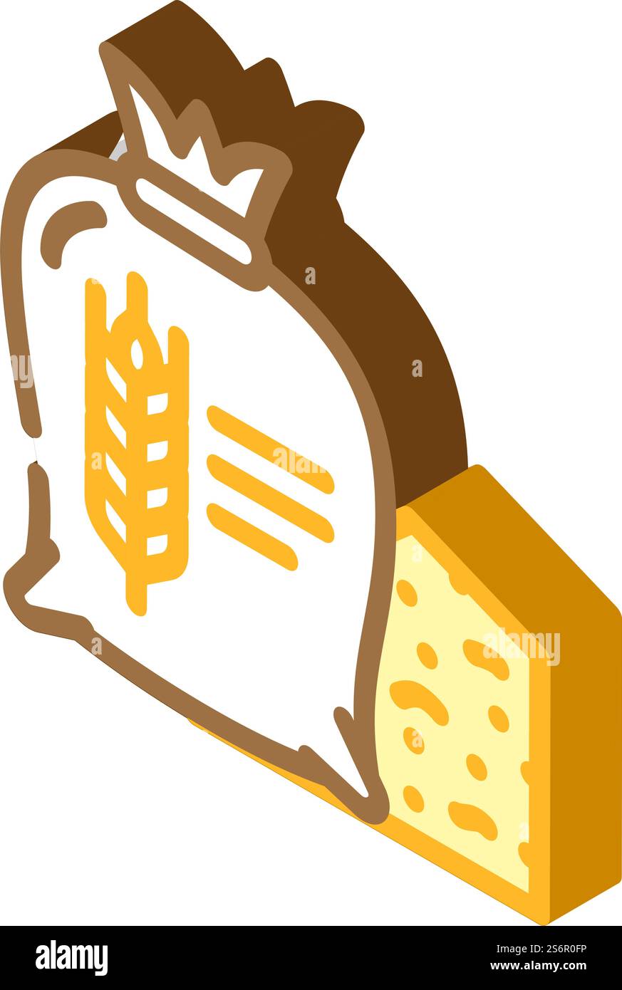 vecteur d'icône isométrique de récolte de blé. panneau de récolte de blé. illustration de symbole isolé. illustration vectorielle d'icône isométrique de récolte de blé Illustration de Vecteur