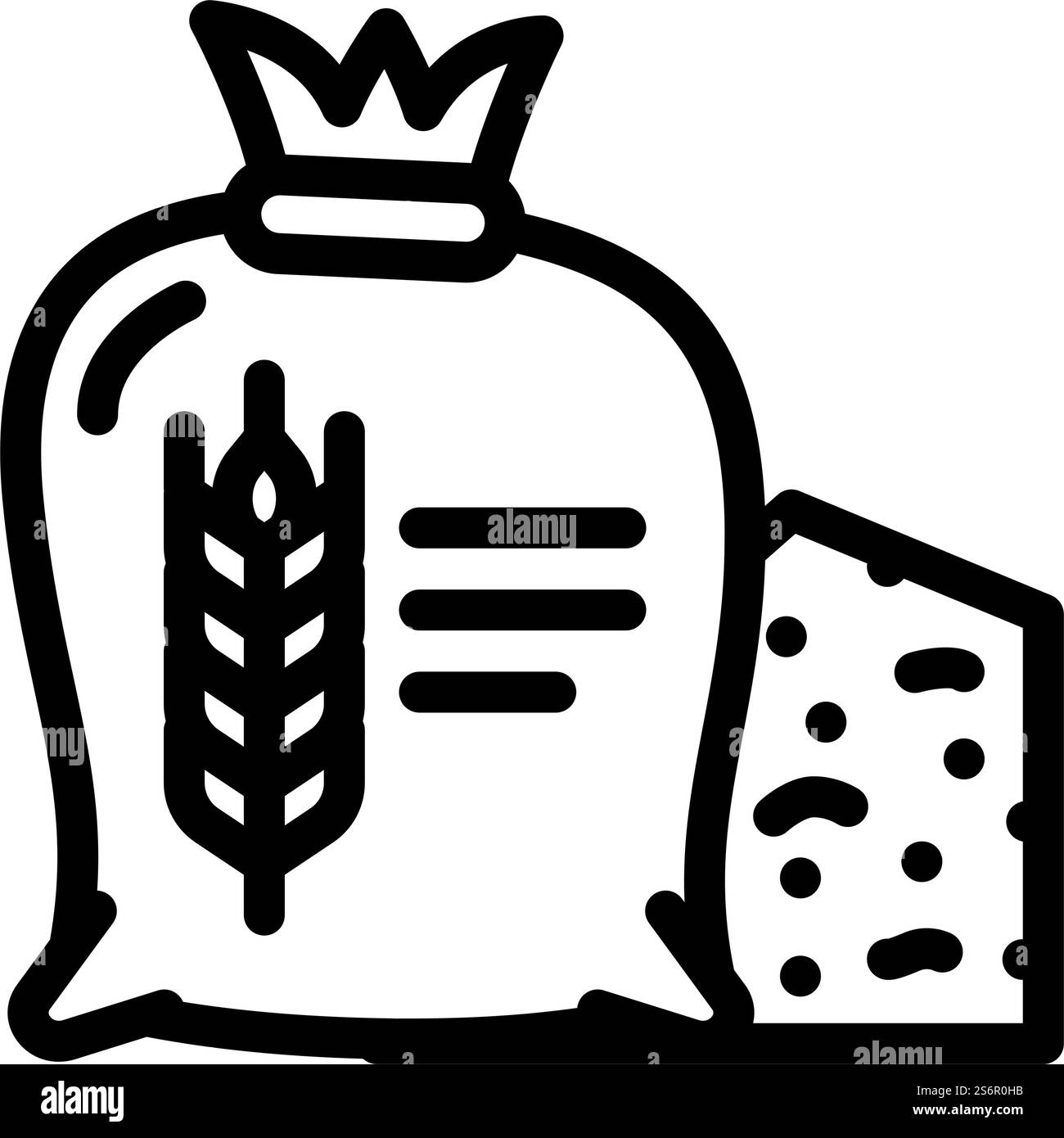 vecteur d'icône de ligne de récolte de blé. panneau de récolte de blé. illustration noire du symbole de contour isolé. illustration vectorielle d'icône de ligne de récolte de blé Illustration de Vecteur