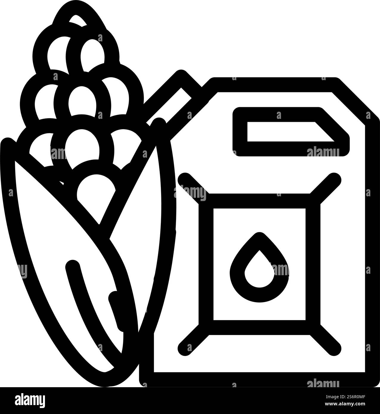 vecteur d'icône de ligne naturelle de biocarburants. signe naturel des biocarburants. illustration noire du symbole de contour isolé. illustration vectorielle d'icône de ligne naturelle de biocarburants Illustration de Vecteur