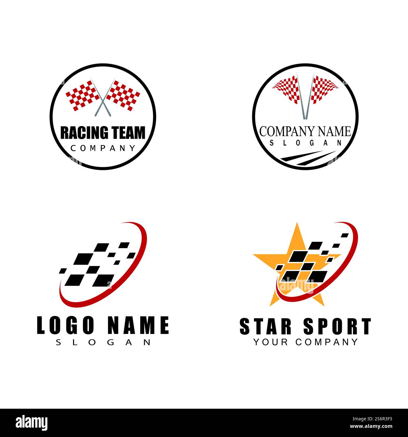 L'icône du drapeau de course, simple vecteur illustration design Illustration de Vecteur