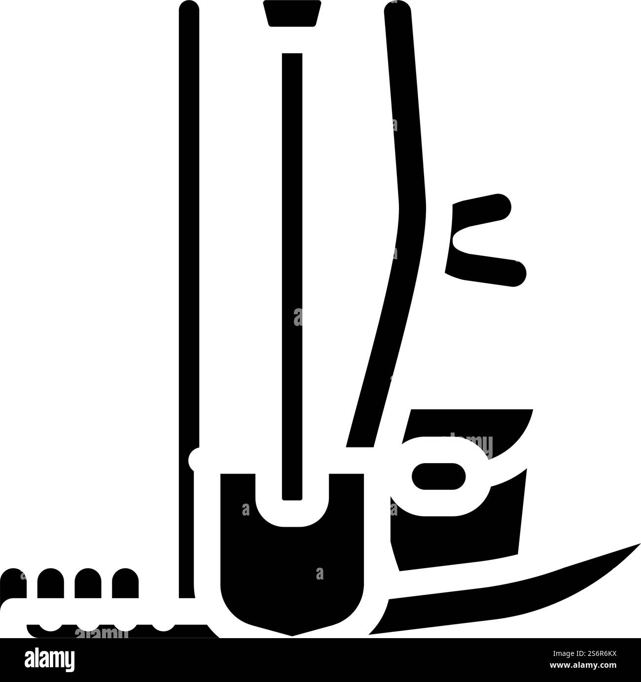 vecteur d'icône de glyphe d'équipement agricole. panneau d'équipement agricole. illustration noire du symbole de contour isolé. illustration vectorielle d'icône de glyphe d'équipement agricole Illustration de Vecteur