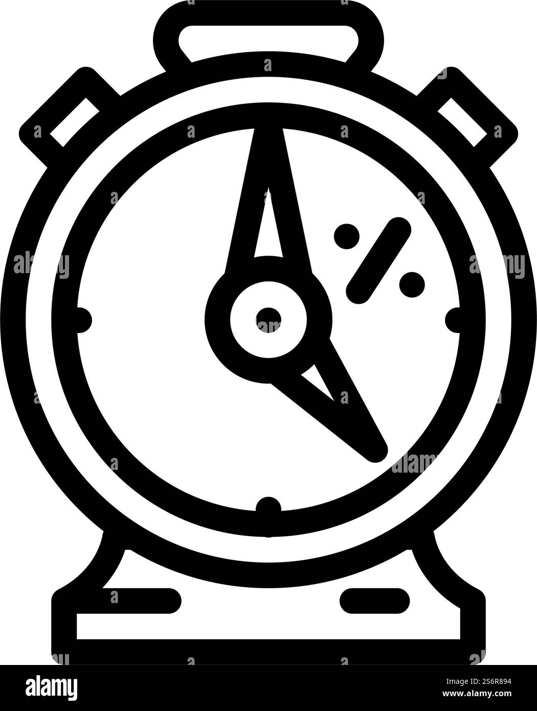 recherche de vecteur d'icône de ligne de rabais. recherche d'un signe de réduction. illustration noire du symbole de contour isolé. recherche d'illustration vectorielle d'icône de ligne de rabais Illustration de Vecteur