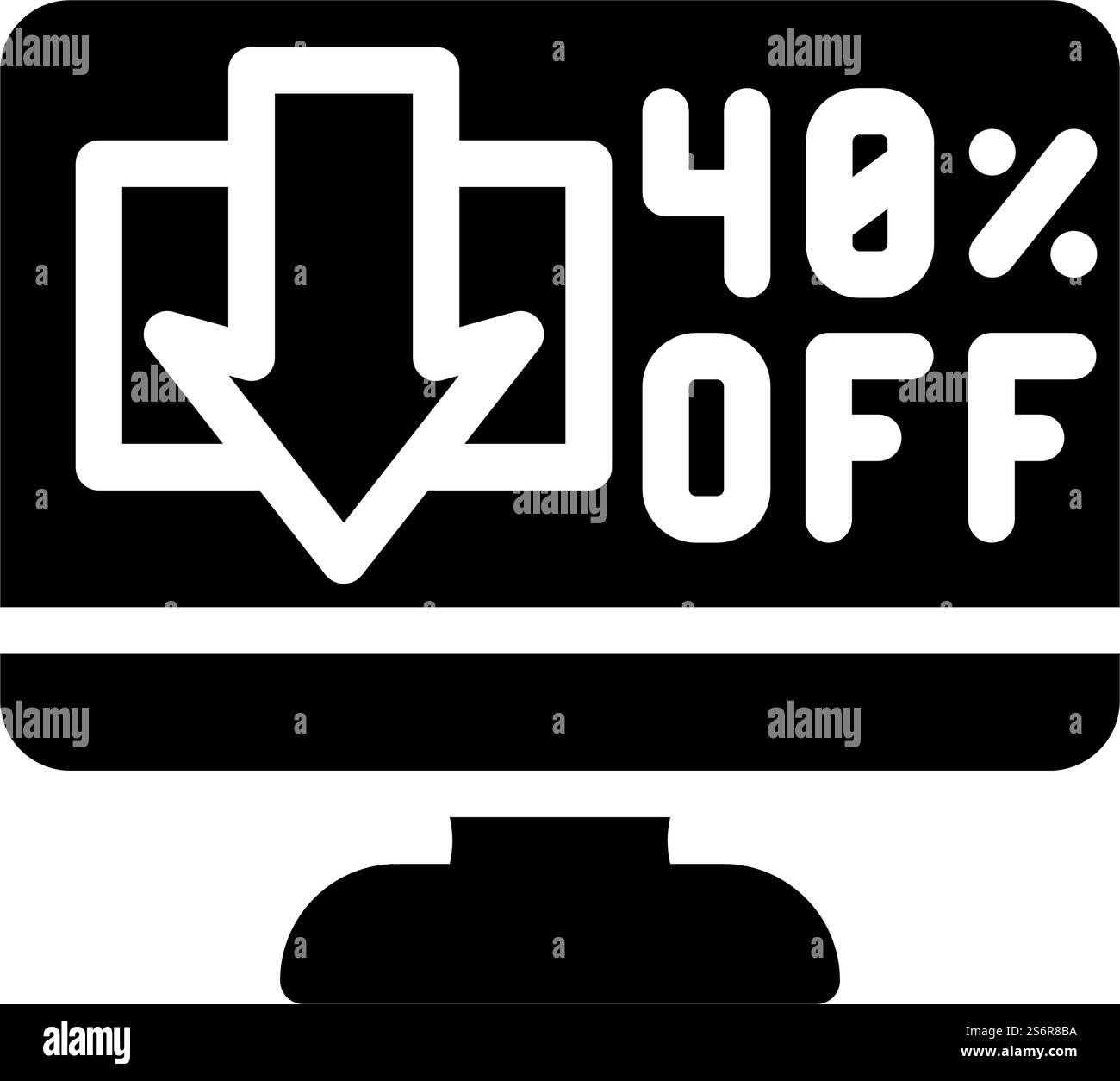 newsletter avec promotion et vecteur d'icône de glyphe coupon. newsletter avec promotion et signe de coupon. illustration noire du symbole de contour isolé. newsletter avec promotion et coupon illustration vectorielle d'icône de glyphe Illustration de Vecteur