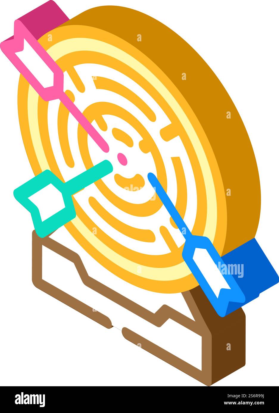 vecteur d'icône isométrique ciblant l'objectif. signe de ciblage de but. illustration de symbole isolé. illustration vectorielle d'icône isométrique ciblant l'objectif Illustration de Vecteur