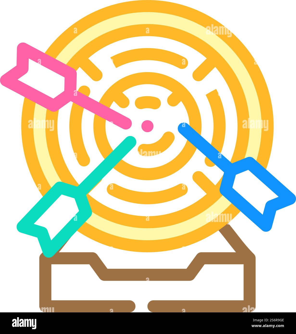 vecteur d'icône de couleur de ciblage de but. signe de ciblage de but. illustration de symbole isolé. illustration vectorielle d'icône de couleur de ciblage de l'objectif Illustration de Vecteur