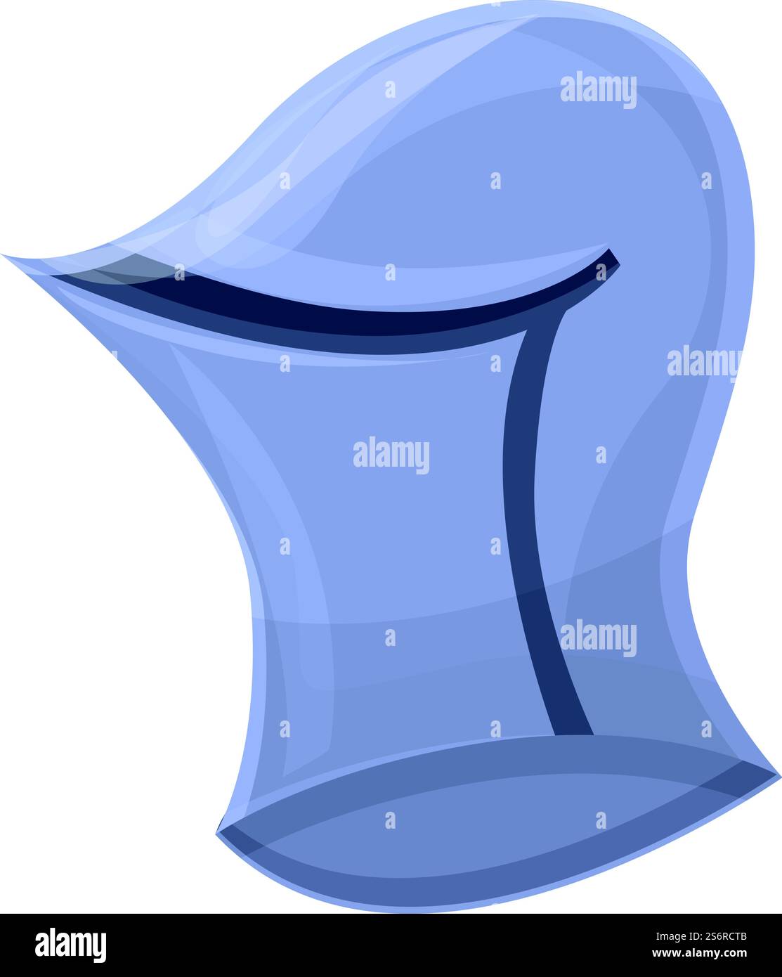 Vecteur de dessin animé d'icône de casque de chevalier. Guerrier médiéval. Profil de blindage de casque. Vecteur de dessin animé d'icône de casque de chevalier. Guerrier médiéval Illustration de Vecteur