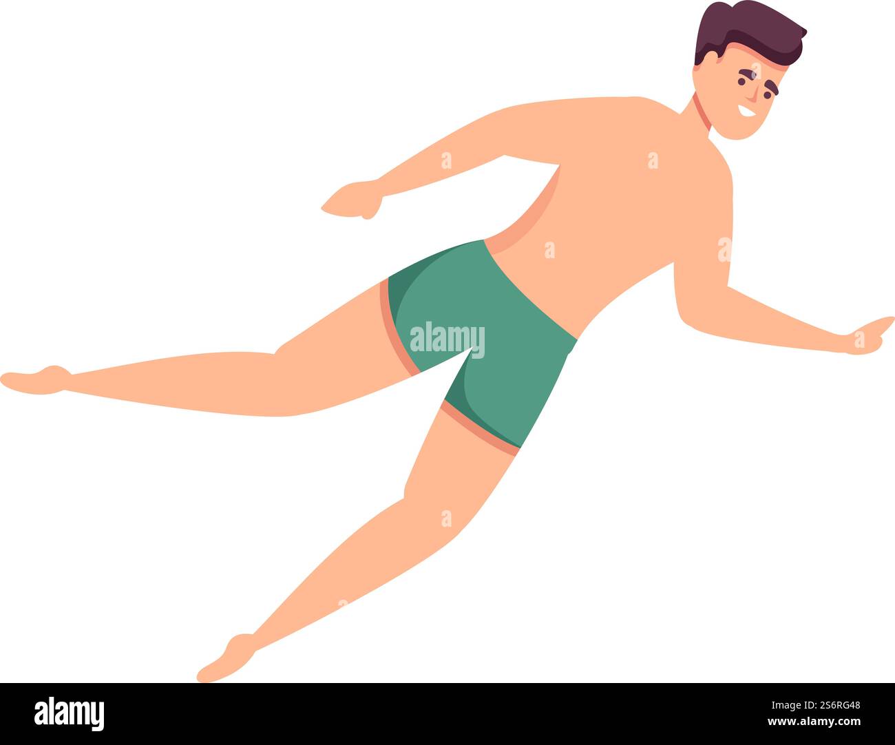 Vecteur de dessin animé d'icône de nageur de piscine. Personne nage. Sports nautiques. Vecteur de dessin animé d'icône de nageur de piscine. Personne nage Illustration de Vecteur