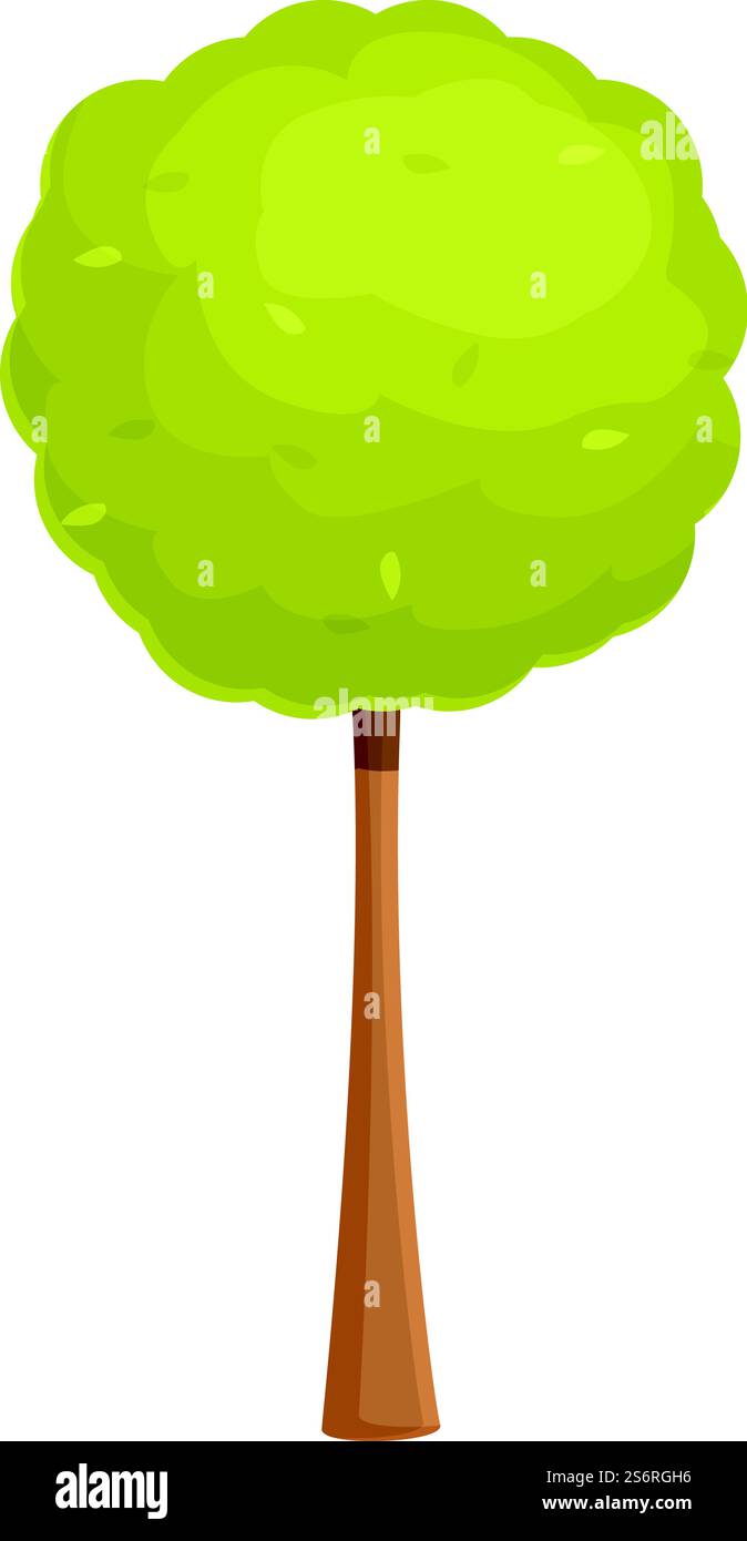Vecteur de dessin animé d'icône d'arbre de parc jeune. Entretien de haies. Ouvrier de pelouse. Vecteur de dessin animé d'icône d'arbre de parc jeune. Entretien de haies Illustration de Vecteur