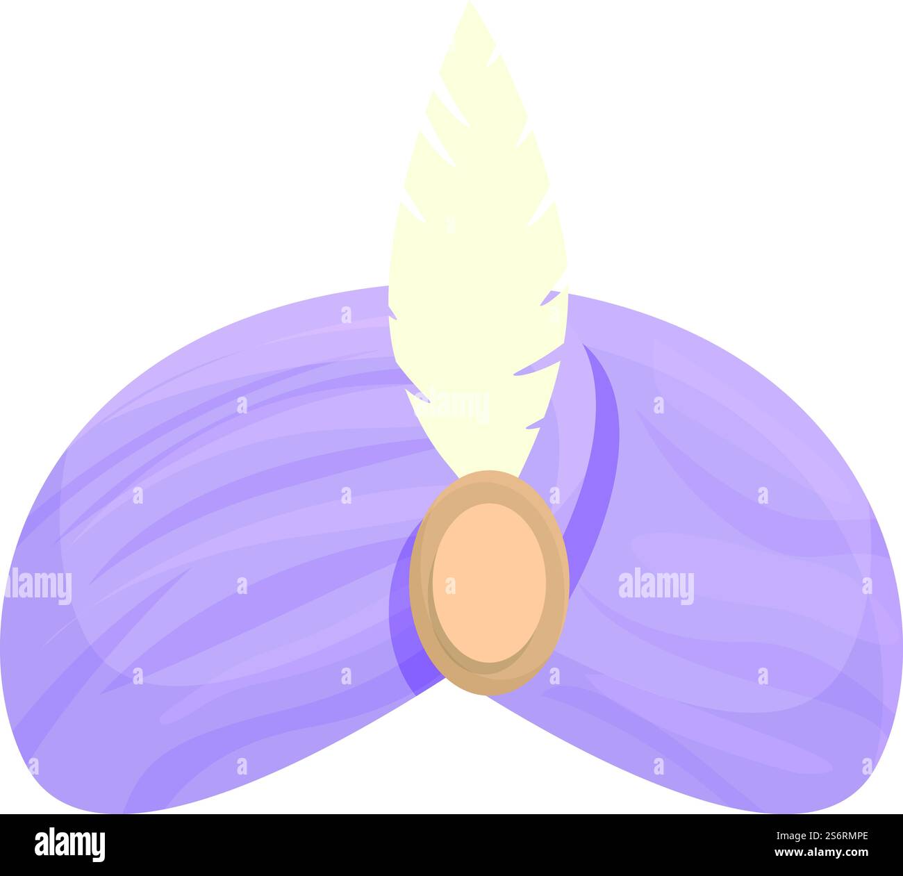 Vecteur de dessin animé d'icône turban arabe de plume. Chapeau indien. Homme indien. Vecteur de dessin animé d'icône turban arabe de plume. Chapeau indien Illustration de Vecteur