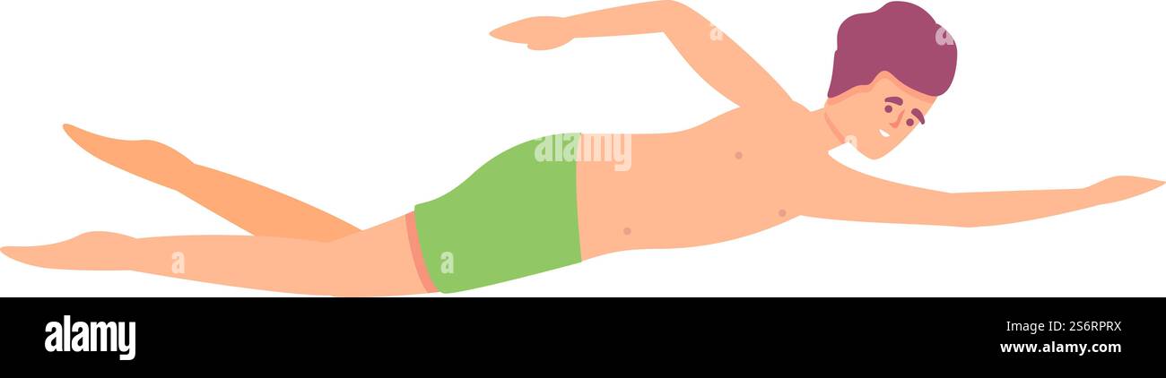 Vecteur de dessin animé d'icône de nageur Aquapark. Piscine. Sports nautiques. Vecteur de dessin animé d'icône de nageur Aquapark. Piscine Illustration de Vecteur