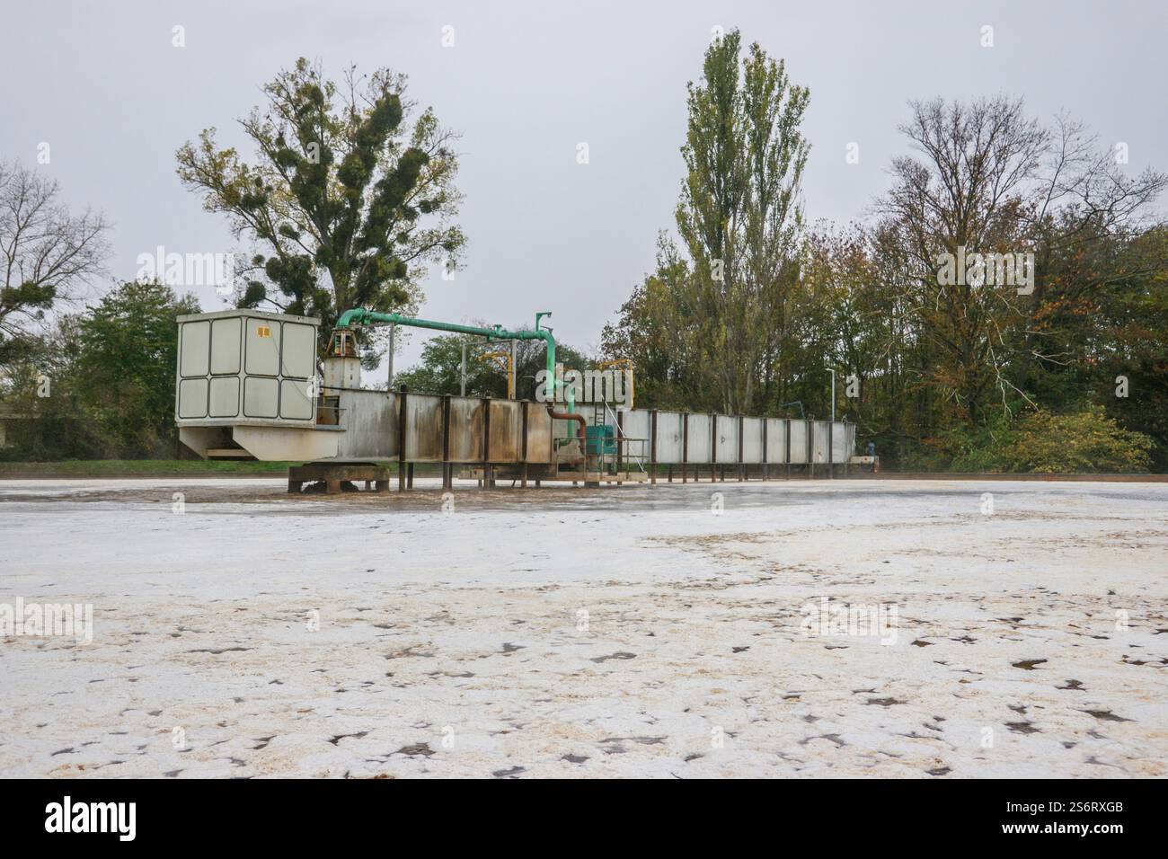 Les eaux usées d'une sucrerie sont traitées, Allemagne Banque D'Images