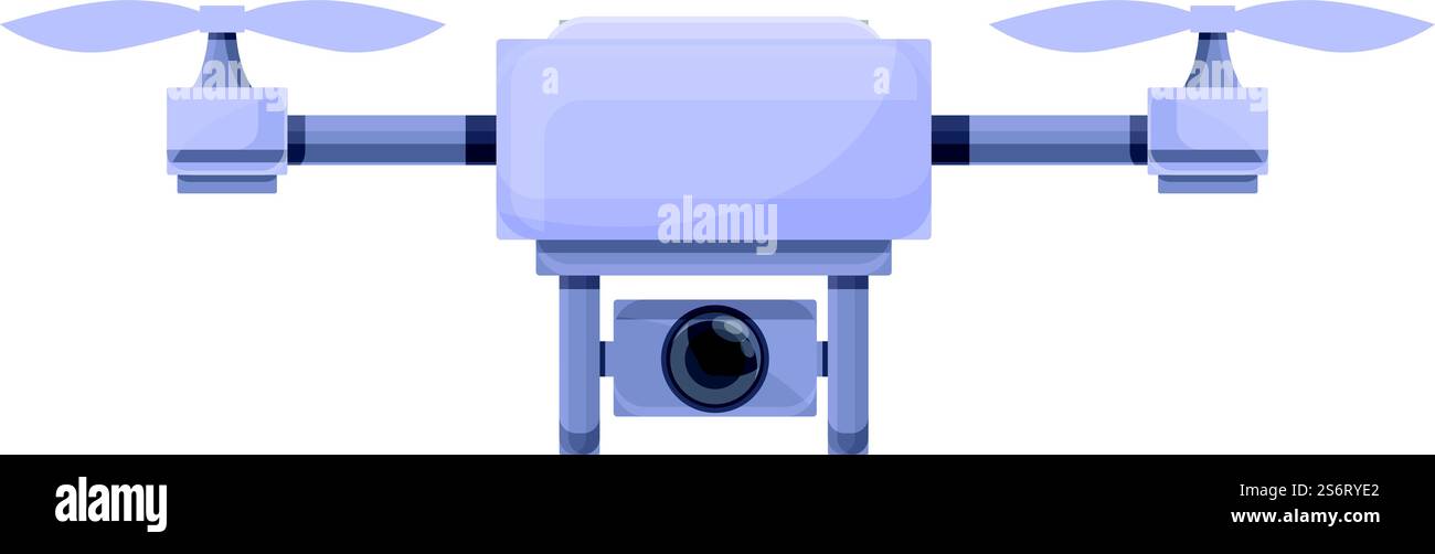 Vecteur de dessin animé d'icône de drone espion. Commande d'antenne. Air vidéo. Vecteur de dessin animé d'icône de drone espion. Commande d'antenne Illustration de Vecteur