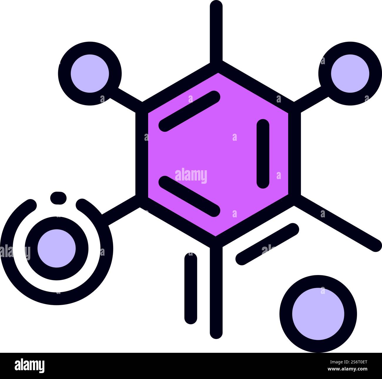 Vecteur de contour d'icône d'expérience de laboratoire. GENE Baby. Test biomédical. Vecteur de contour d'icône d'expérience de laboratoire. GENE Baby Illustration de Vecteur