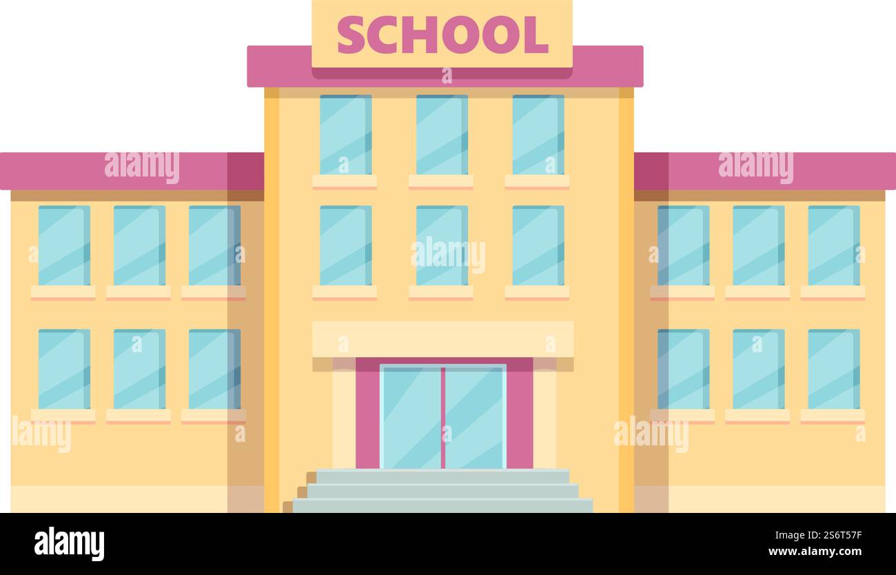 Vecteur de dessin animé d'icône de bâtiment d'école arabe. Professeur musulman. Étudiant. Vecteur de dessin animé d'icône de bâtiment d'école arabe. Professeur musulman Illustration de Vecteur