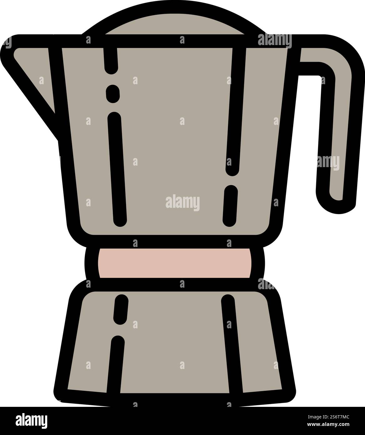 Vecteur de contour d'icône de cafetière. Tasse de machine. Bar à boissons. Vecteur de contour d'icône de cafetière. Tasse de machine Illustration de Vecteur
