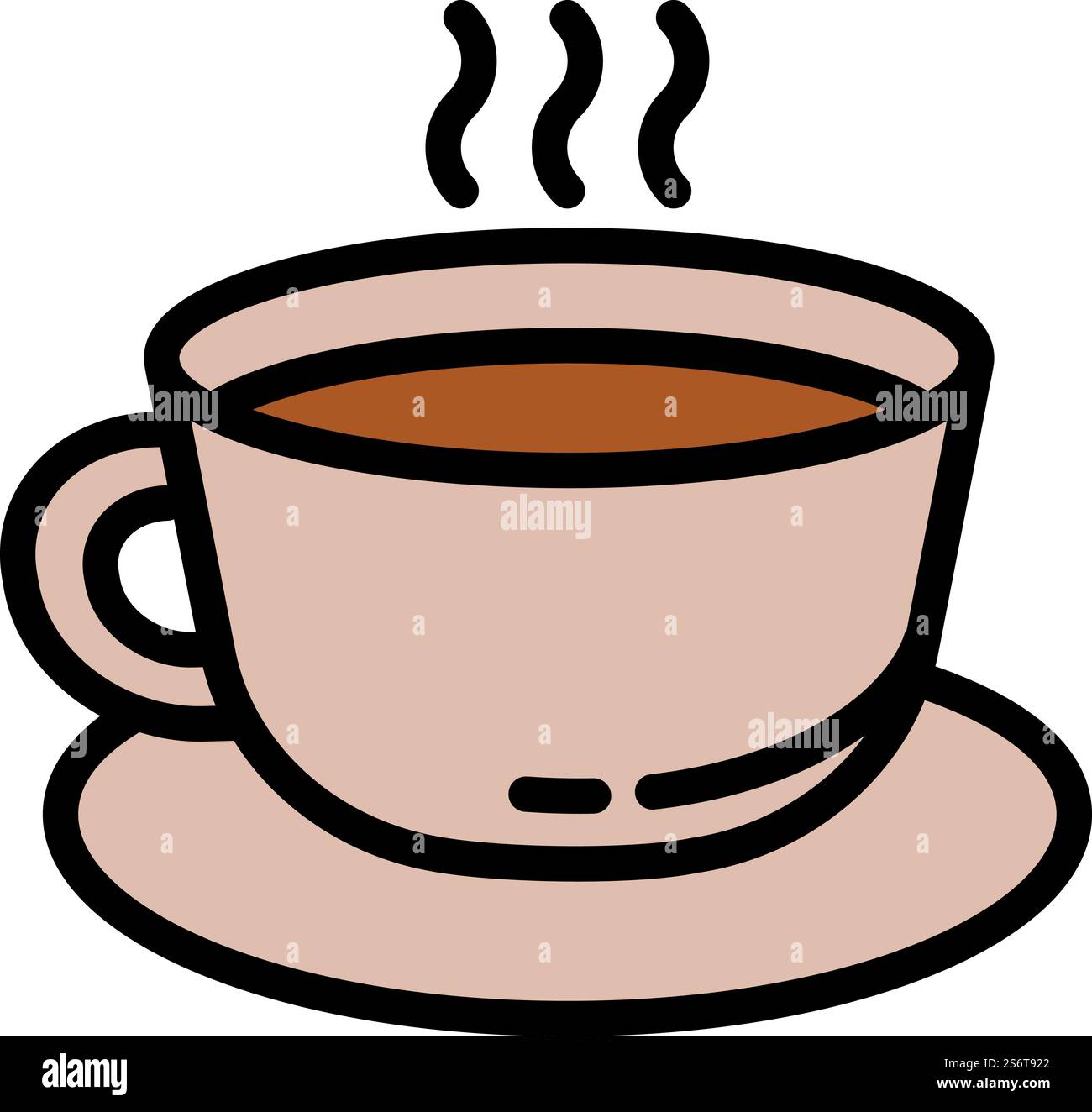 Vecteur de contour d'icône de tasse de café chaude. Boisson de bar. Tasse à espresso. Vecteur de contour d'icône de tasse de café chaude. Boisson de bar Illustration de Vecteur