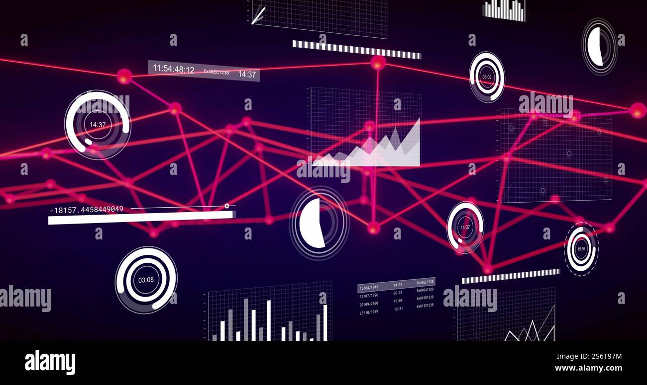 Image du traitement des données et du réseau de connexions Banque D'Images