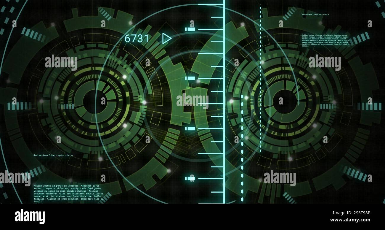 Image du traitement de données numériques sur balayage des oscilloscopes Banque D'Images