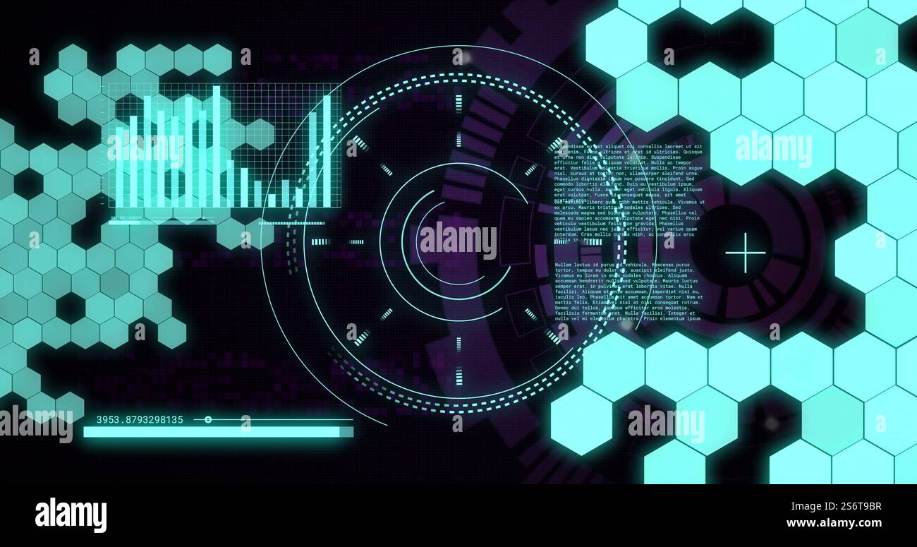 Image du traitement de données numériques sur balayage des oscilloscopes Banque D'Images
